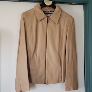 NWOT  Leather Jacket..lt lining